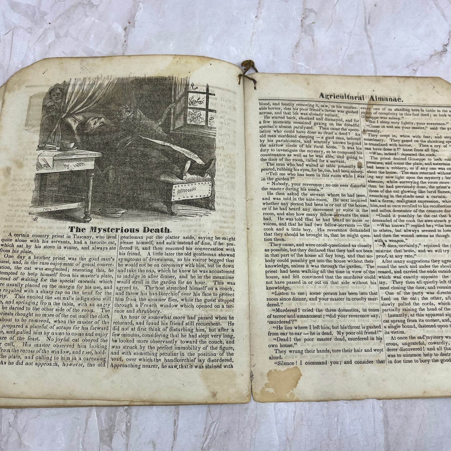 1870 Agricultural Almanac Lancaster PA John Baer’s Sons TF5