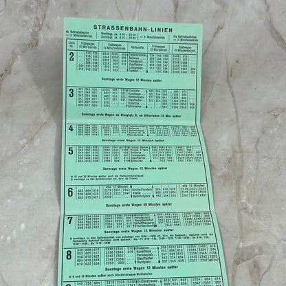 1958 Zurich Germany Transportation Strassenbahn Autobus Trolleybus Timetable AE3