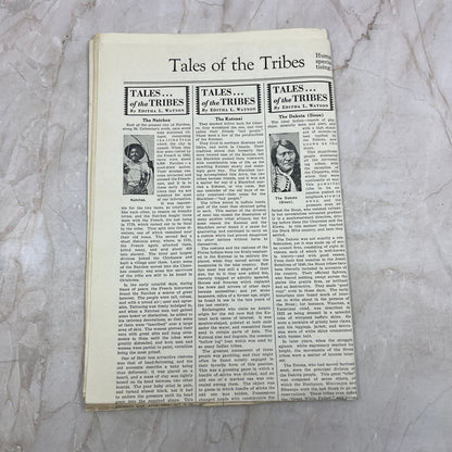 1931 Western Newspaper Union Tales of the Tribes Newspaper Native Americans AE3
