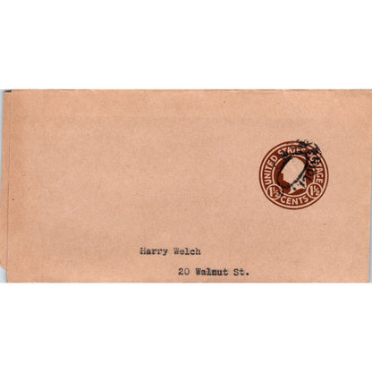 Antique Harry Welch 1 1/2 Cent Stamp Postal Cover Ai5-PCL