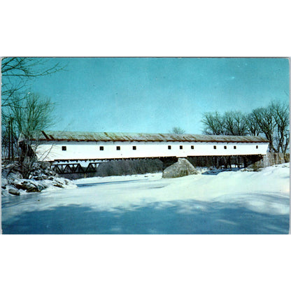 Smith Bridge Saco River White Mountains NH Covered Bridge Postcard PB13