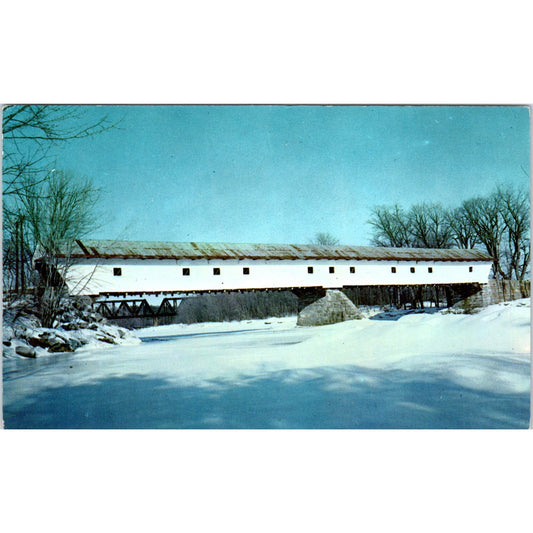 Smith Bridge Saco River White Mountains NH Covered Bridge Postcard PB13