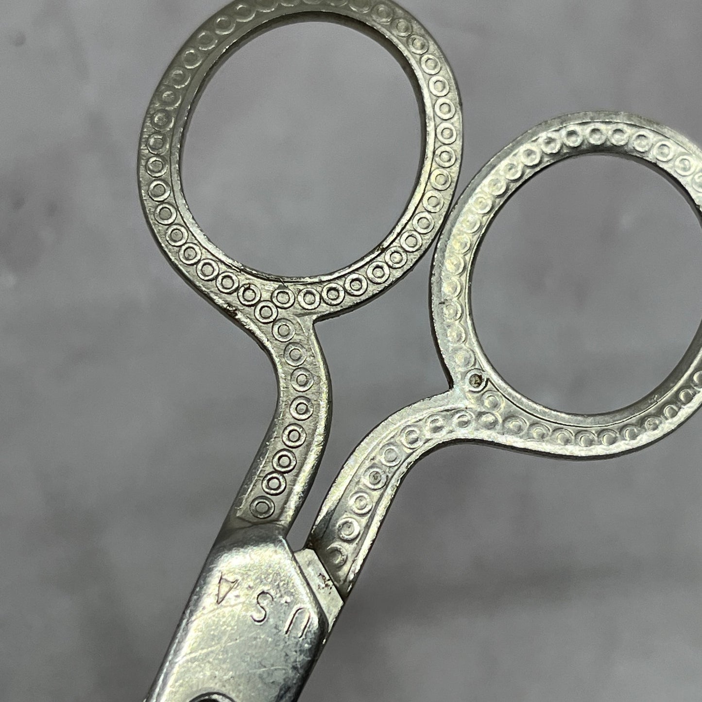Vintage 4" Pressed Metal School Safety Scissors Made in USA SC1