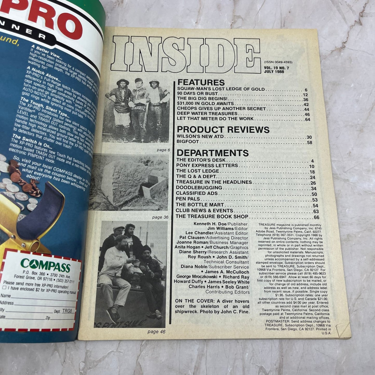 1988 July - Treasure Magazine - Treasure Hunting Prospecting Metal Detector M16