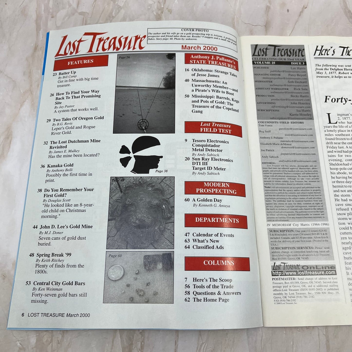 2000 March - Lost Treasure Magazine - Treasure Hunting Gold Prospecting M14
