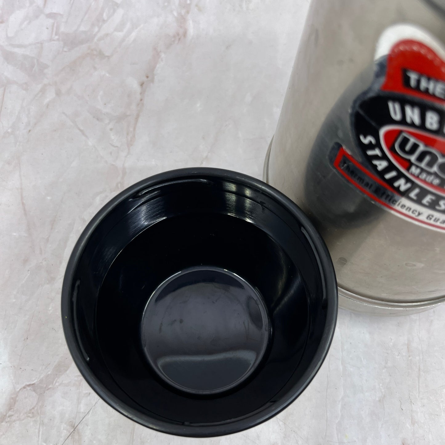 Vintage UNO-VAC Wide Receiver Thermos Stainless Steel Unbreakable TF4