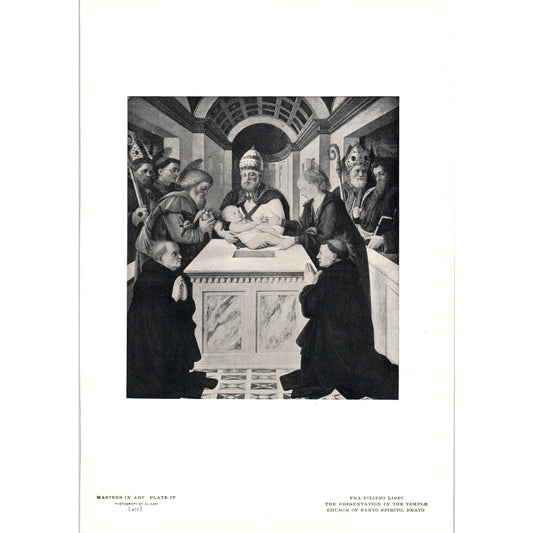 The Presentation in the Temple - Fra Filippo Lippi c1905 Art Print D16