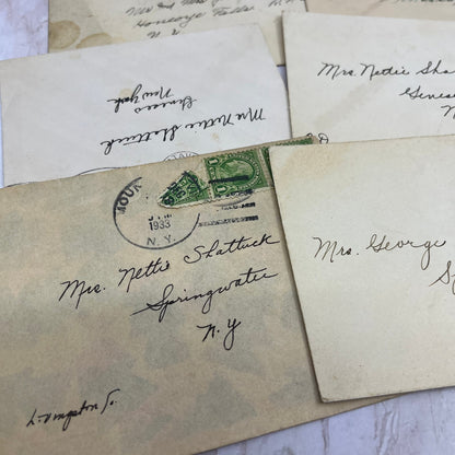 1920-50s John George Nettie Shattuck NY Set of Postal Cover Envelopes TG9-PC-6