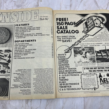 1983 Aug - Treasure Magazine - Treasure Hunting Metal Detecting Gold Coins M10