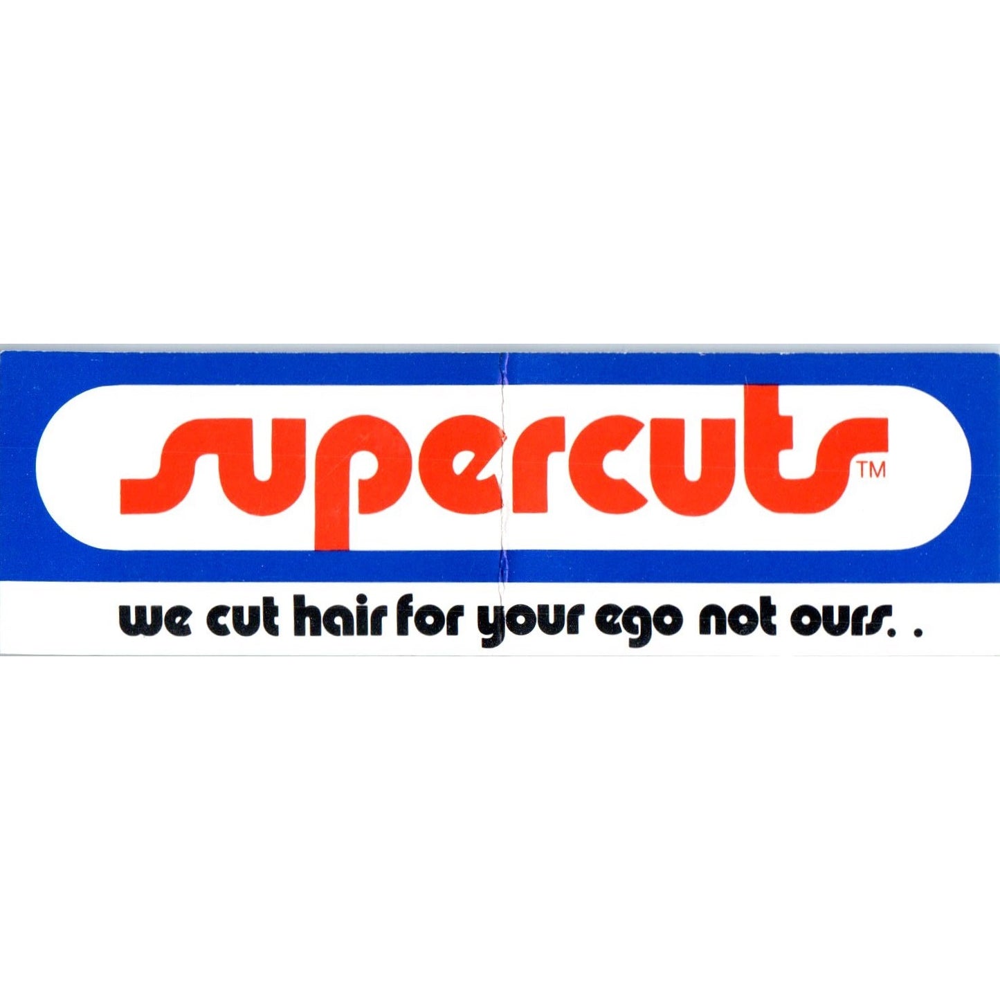 Supercuts Hair Cuts Bellflower CA (folded) Vintage Business Card SD8-B11