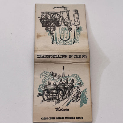 Victoria, Dog-Cart - Transportation in the 80s Vintage Matchbook Cover TB8-MB-11