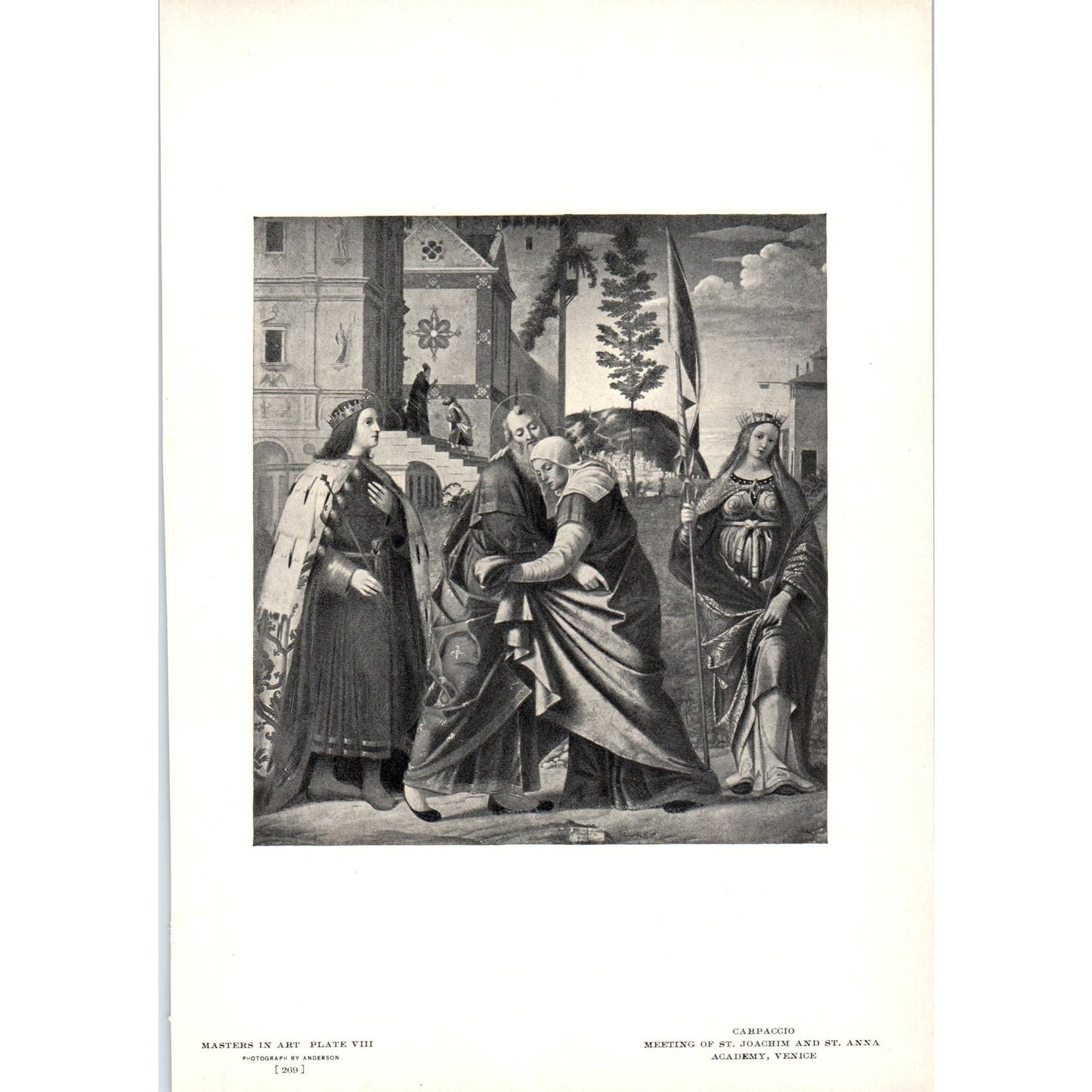 Meeting of St. Joachim and St. Anna - Carpaccio c1905 Art Print D14