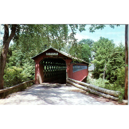 Chiselville Covered Bridge in Arlington VT Vintage Covered Bridge Postcard PD6