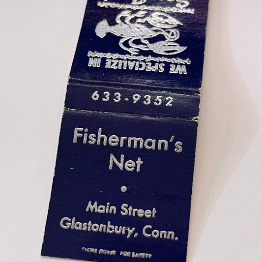 Fisherman's Net Main Street Glastonbury CT Vintage Matchbook Cover TB6-MB1-10