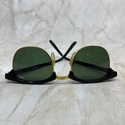 Vintage SolarX Horn Rim Black Sunglasses Eyeglasses Frames TD5G4-1