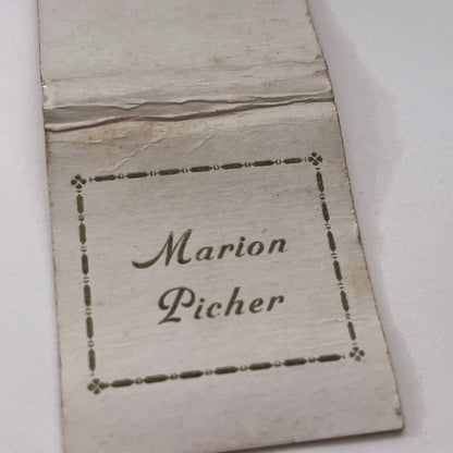 Marion Picher Monogrammed Vintage Matchbook Cover TB8-MB-11