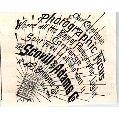 Scovill & Adams Co Photographic Focus Catalog c1890 Victorian Ad AE8-CH9