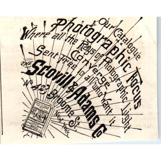 Scovill & Adams Co Photographic Focus Catalog c1890 Victorian Ad AE8-CH9