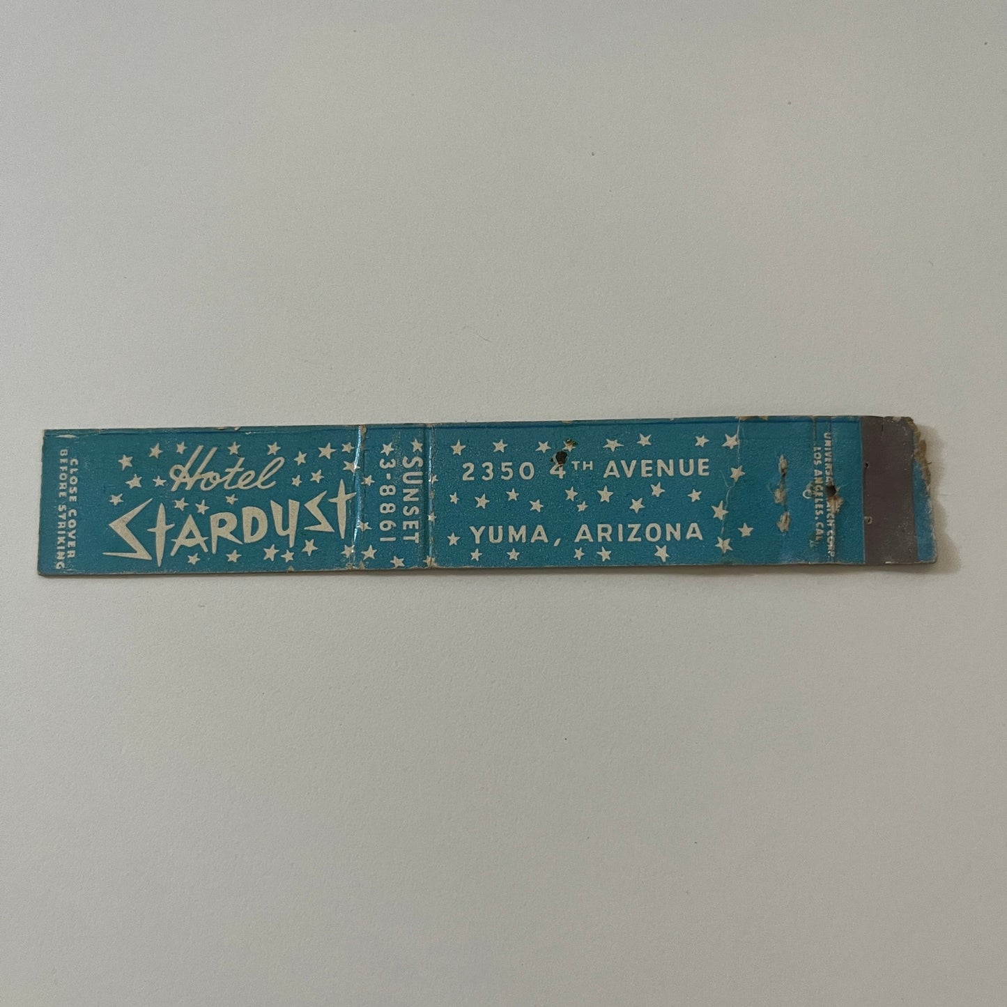Stardust Hotel Yuma Arizona Vintage Matchbook TB6-MB2-9