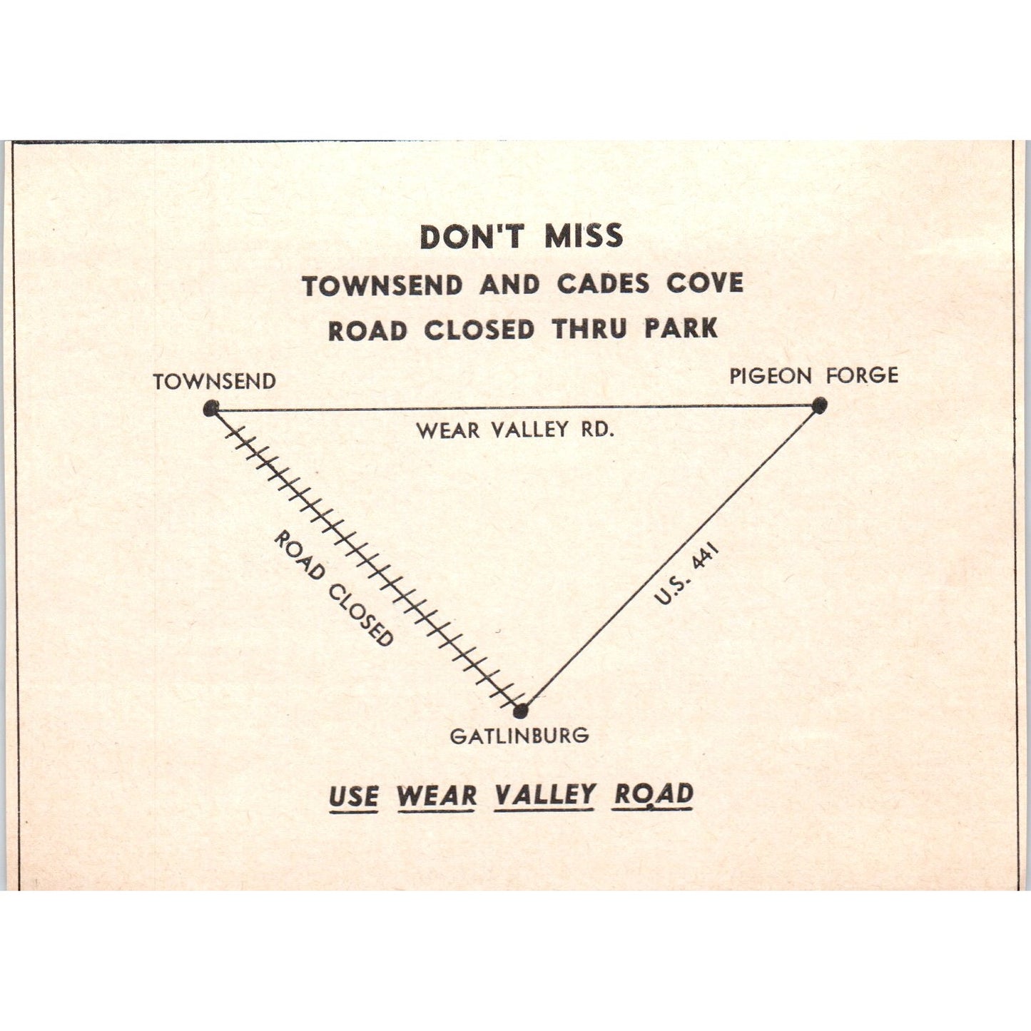 Don't Miss Townsend and Cades Cove TN 1973 Magazine Ad AD8-B9