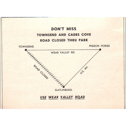 Don't Miss Townsend and Cades Cove TN 1973 Magazine Ad AD8-B9