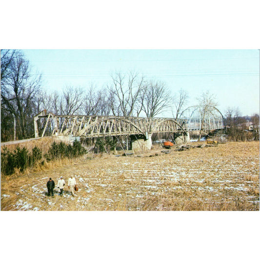 Freedom Village Bridge Bloomington IN Vintage Covered Bridge Postcard PD6