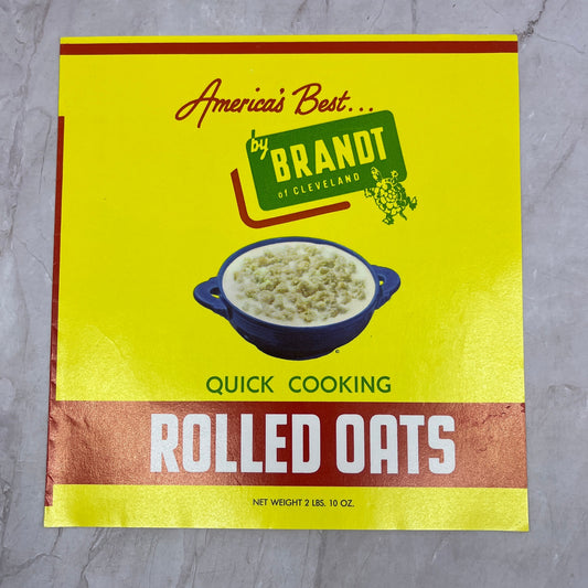 America's Best by Brandt of Cleveland Rolled Oats Label The Brandt Co OH A19