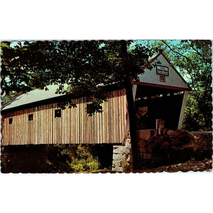Lovejoy Bridge South Andover ME Ellis River Covered Bridge Postcard PB12