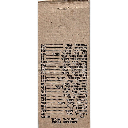 Bjorn's Service Station S. Suffolk Ironwood MI Vintage Matchbook Cover SF3-Y7