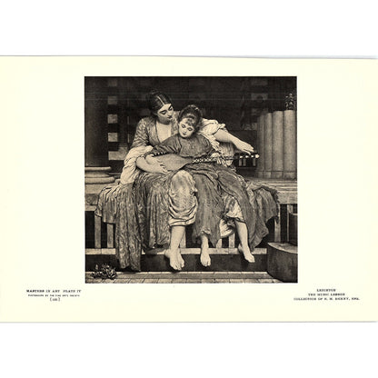 The Music Lesson - Leighton - 1908 Litho Art Print AF5-4