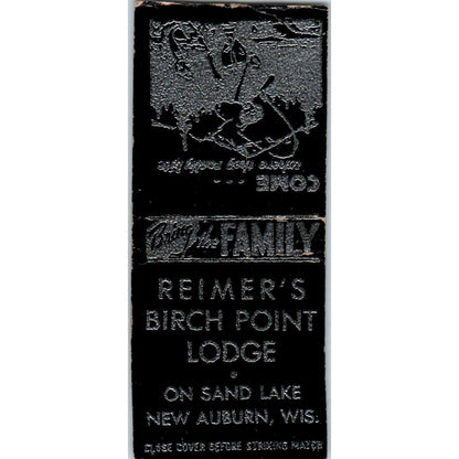 Reimer's Birch Point Lodge on Sand Lake New Auburn WI Vintage Matchbook SD4-Y2