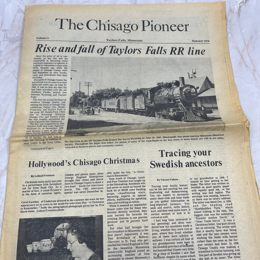1979 The Chisago Pioneer Newsletter Taylors Falls Minnesota M11