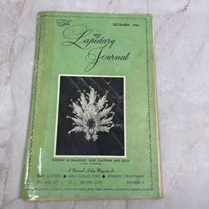 Phoenix in Diamond Ruby Platinum Gold - Lapidary Journal Magazine - Dec 1956 M24