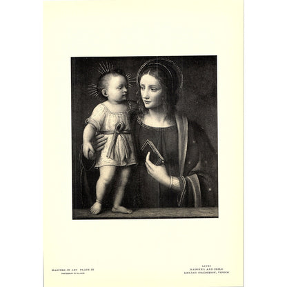 Madonna and the Child - Luini - 1902 Litho Art Print AF4-4