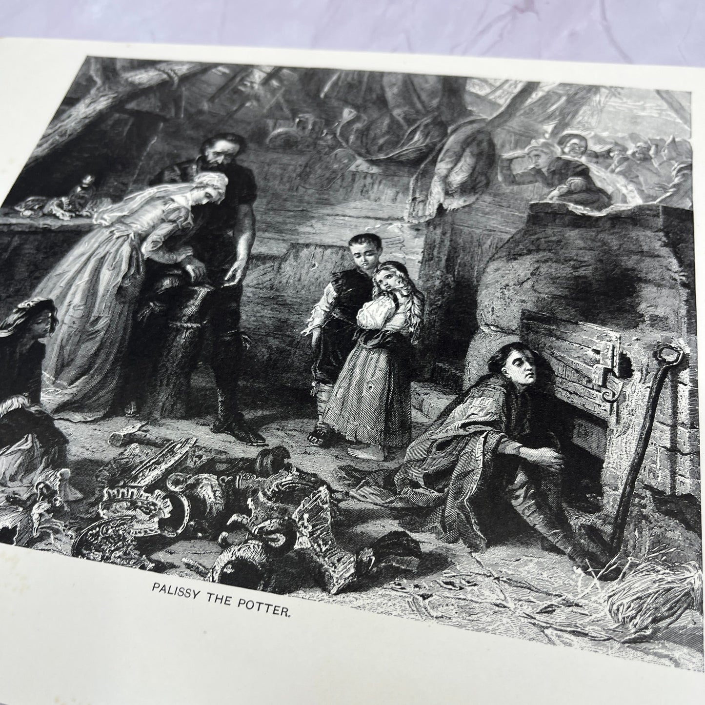 Palissy the Potter Antique 8.5x11.5" Engraving Art Print V20