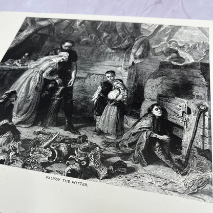 Palissy the Potter Antique 8.5x11.5" Engraving Art Print V20