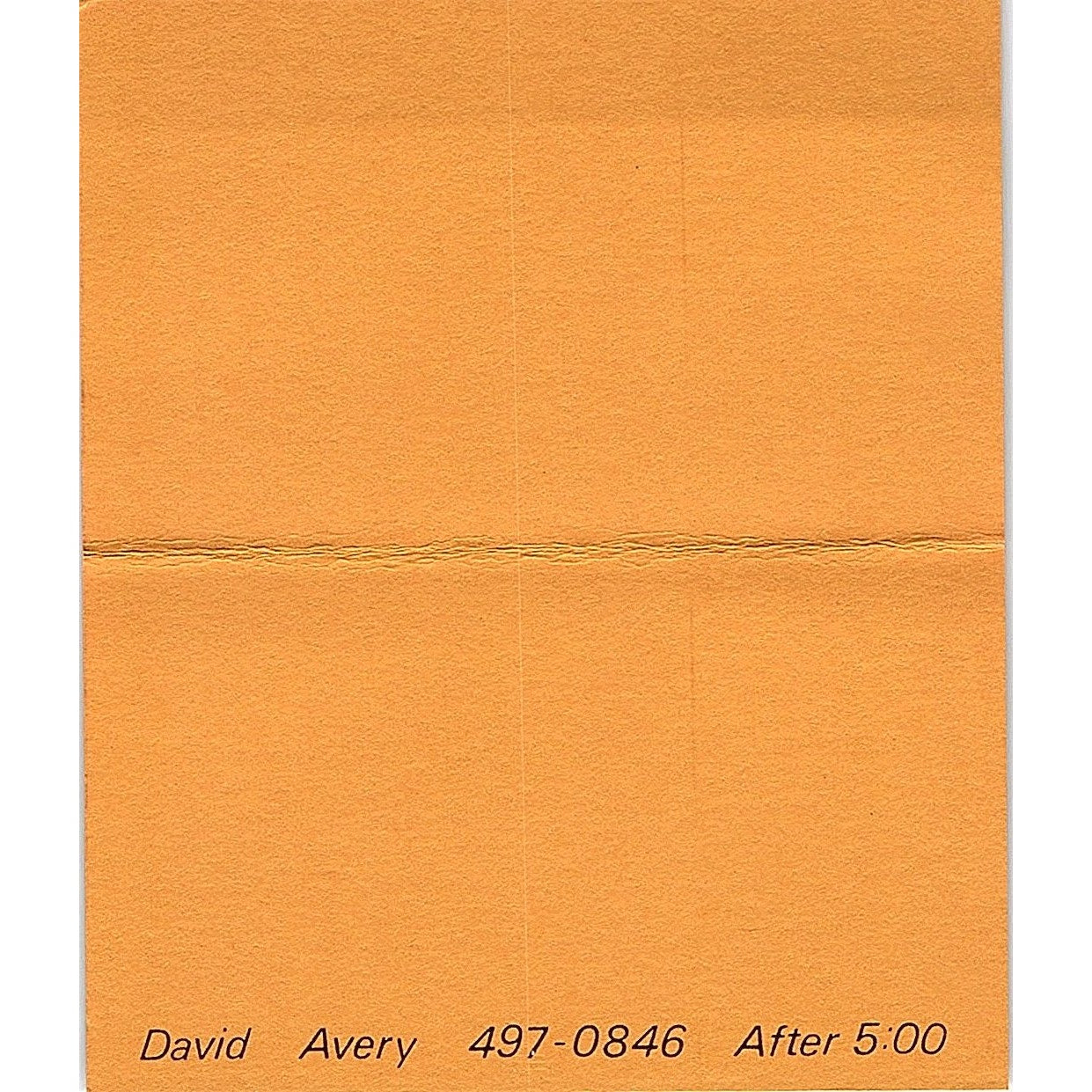 Art by Avery - David Avery Vintage Business Card SE3-B11