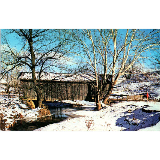 Noble County #10 Beaver Creek Batesville Ohio Covered Bridge Postcard PC2