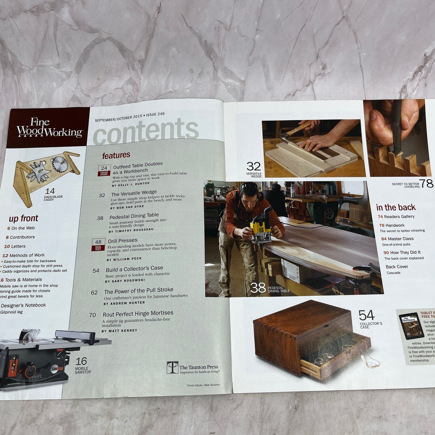 Outfeed Table - Oct 2015 No 249 - Taunton's Fine Woodworking Magazine M36