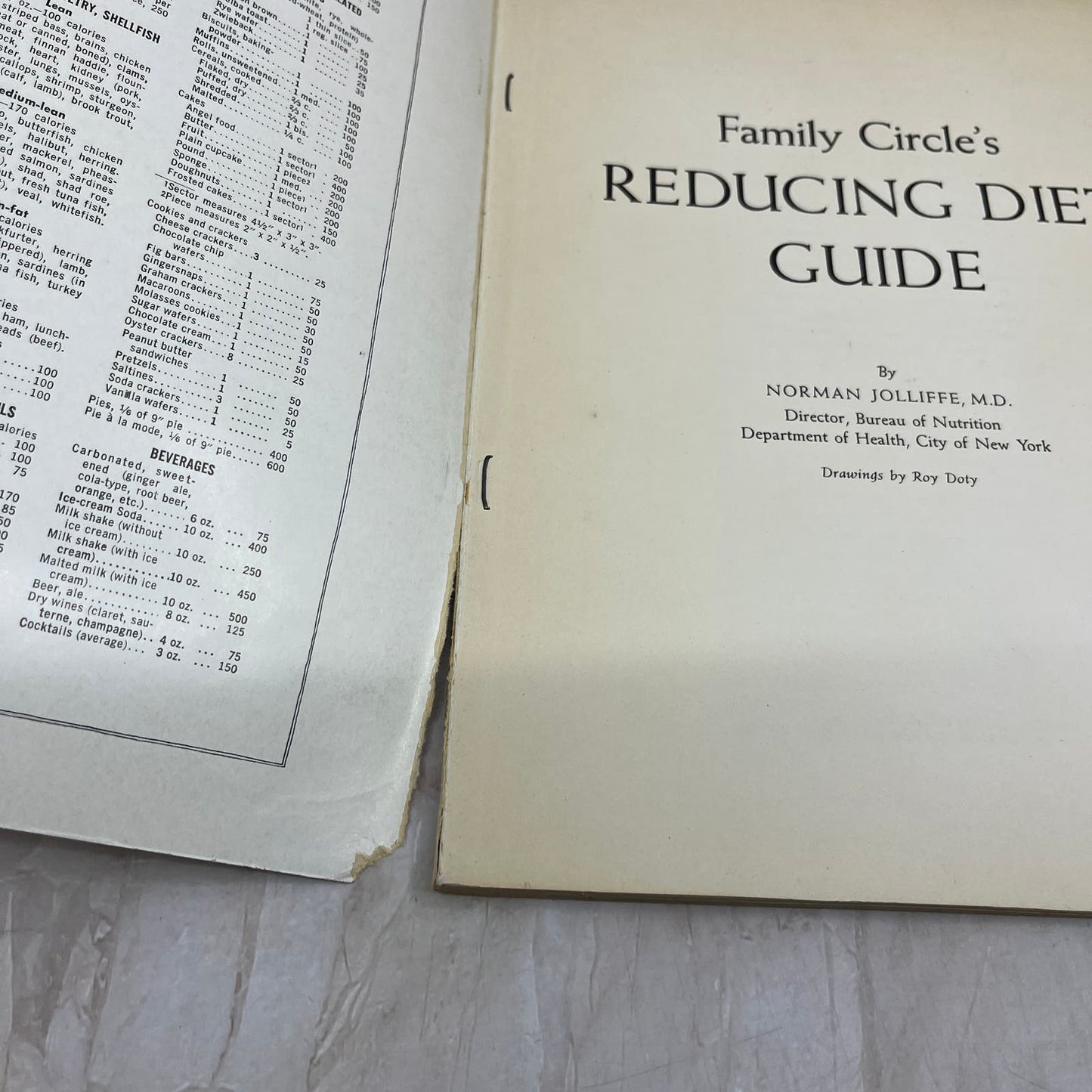 1952 Family Circle's Reducing Diet Guide Cookbook Norman Jolliffe TI9-P4