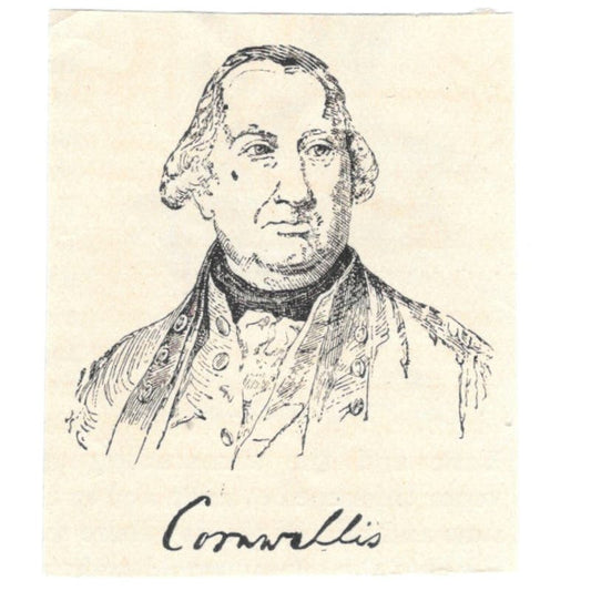 General Charles Cornwallis c1890 Victorian Engraving AE9-CH2