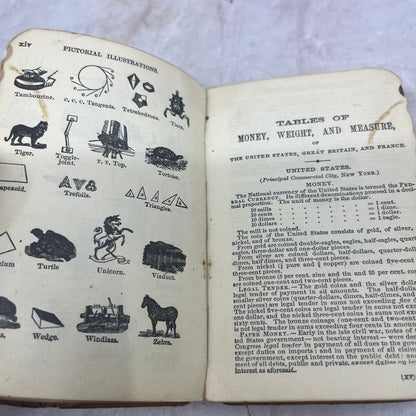 1870 Webster's Pocket Dictionary TJ8-OB