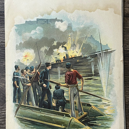 Hobson Blowing Up The Merrimac in Santiago Harbor 6x9 Art Print V2