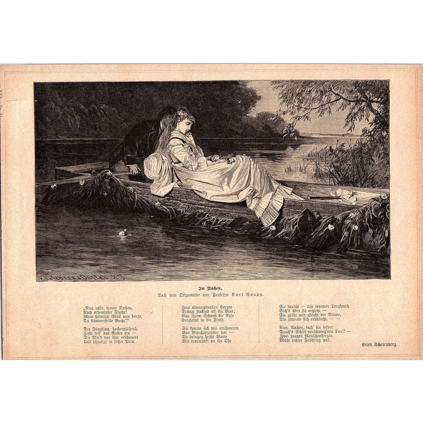 Fast Caught - Karl Raupp 1892 Engraving V1-3