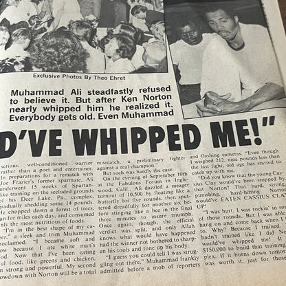 Muhammad Ali Vs Ken Norton Battle of Broken Jaw Fight Recap 4 Pages 1974 AG1-10