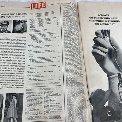 Life Magazine September 1, 1958 Commander Anderson and His 'Nautilus' TK3