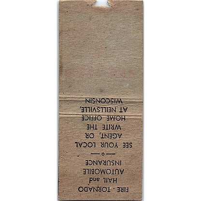 Lynn Mutual Ins Companies Neillsville WI Vintage Matchbook Cover SC7-Y7