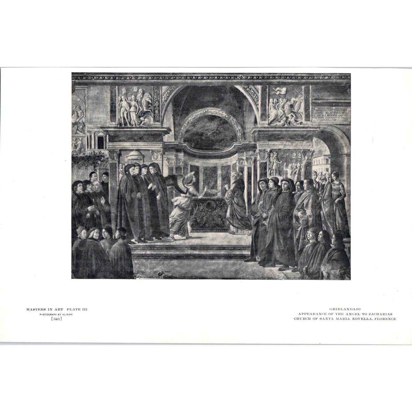 Appearance of the Angel to Zacharias - Ghirlandaio c1905 Art Print D13