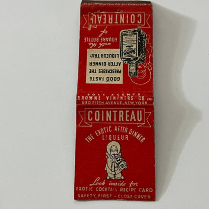 Cointreau Exotic After Dinner Liqueur Vintage Matchbook Cover TB6-MB1-12