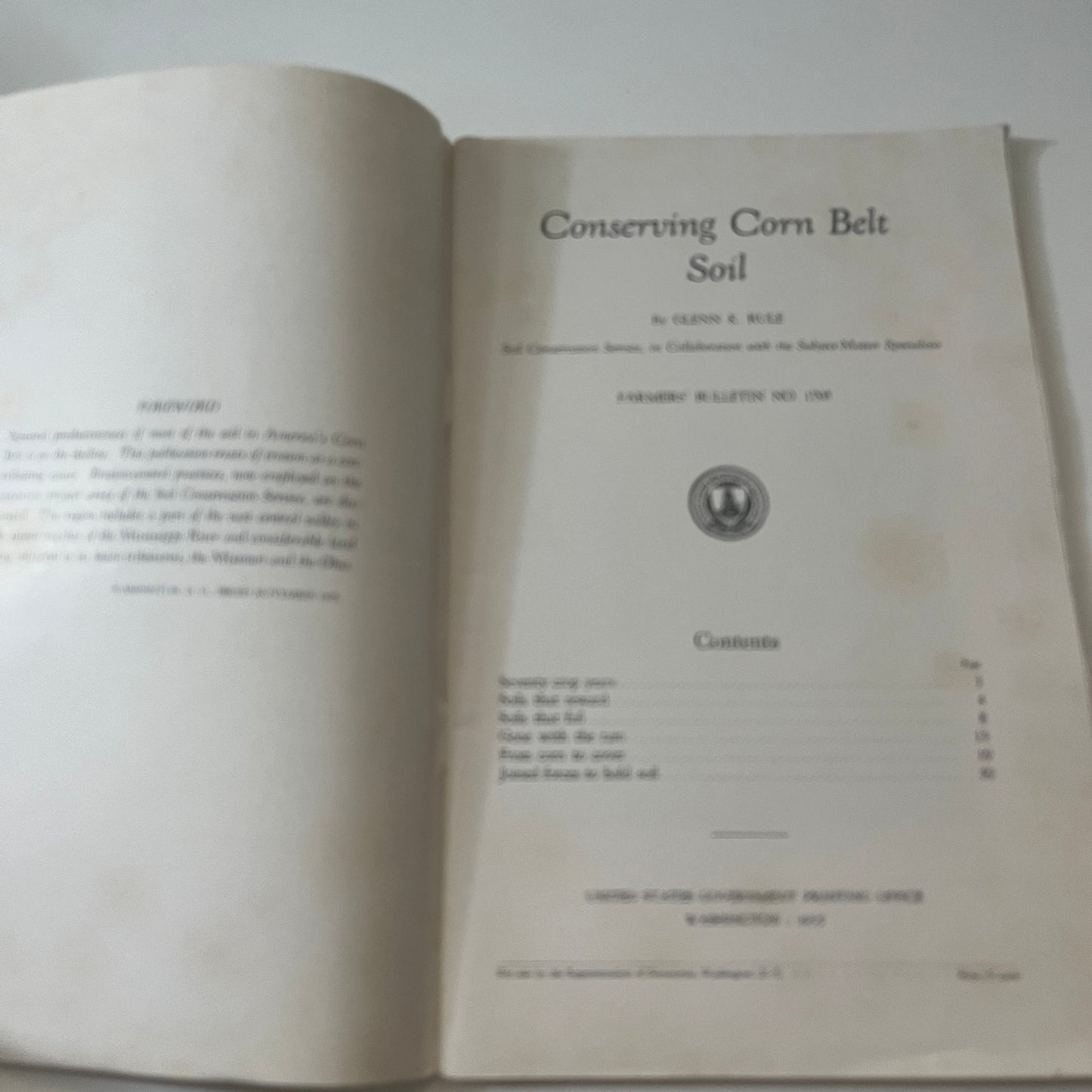 Conserving Corn Belt Soil USDA 1937 Farm Bulletin TK2-XB2
